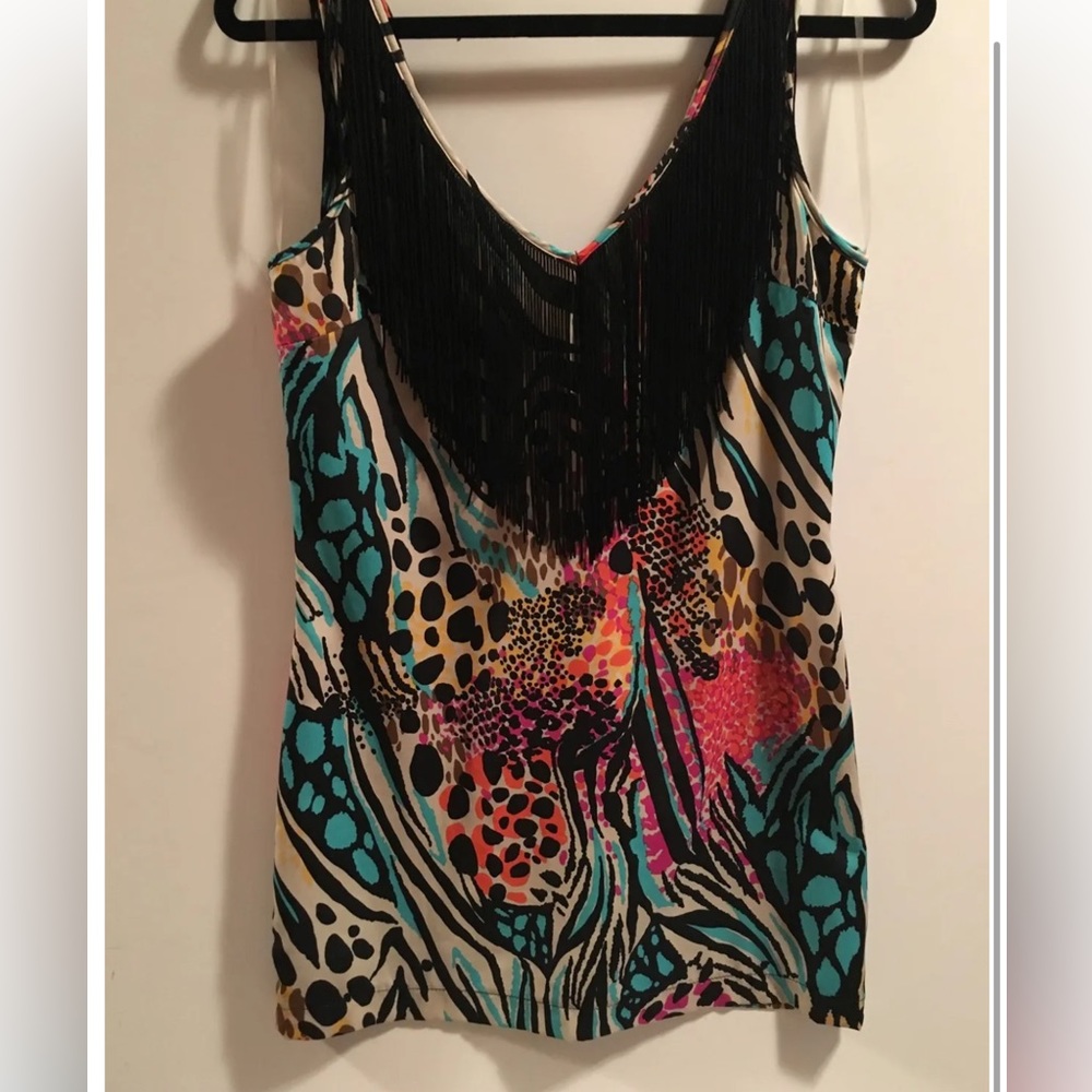 KLD Signature fringe top
